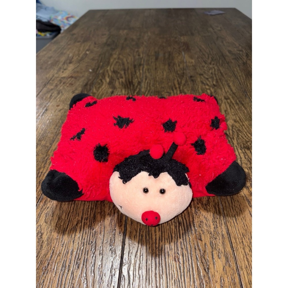 Pillow Pets Pee Wee Ladybug 11" Red Black MS LadyBug Soft Stuffed Plush